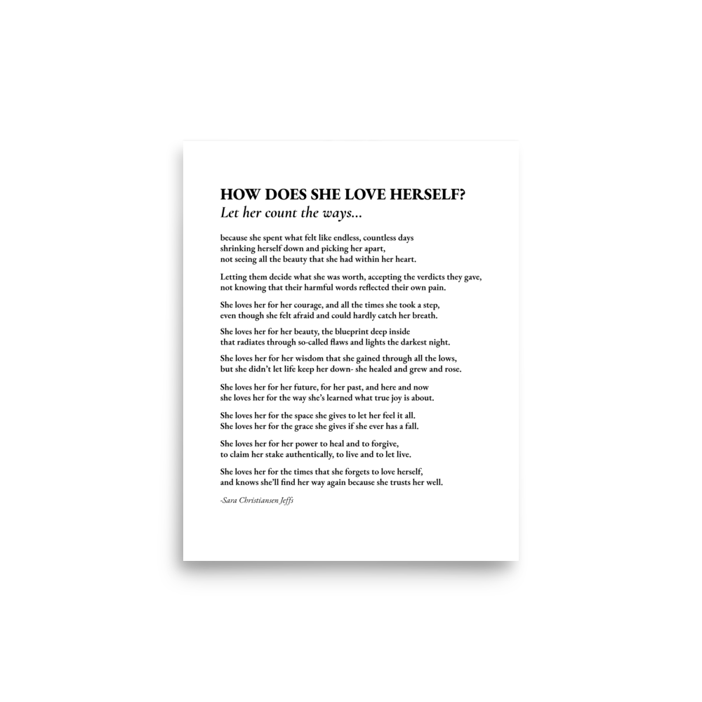 How Does She Love Herself - Print