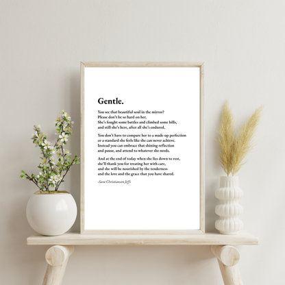 Gentle - Print (black and white)