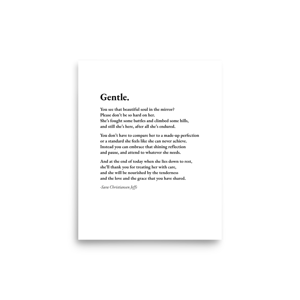 Gentle - Print (black and white)