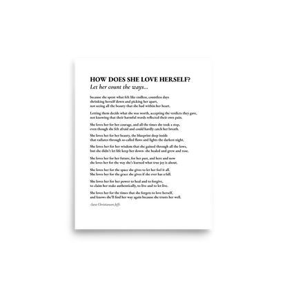 How Does She Love Herself - Print