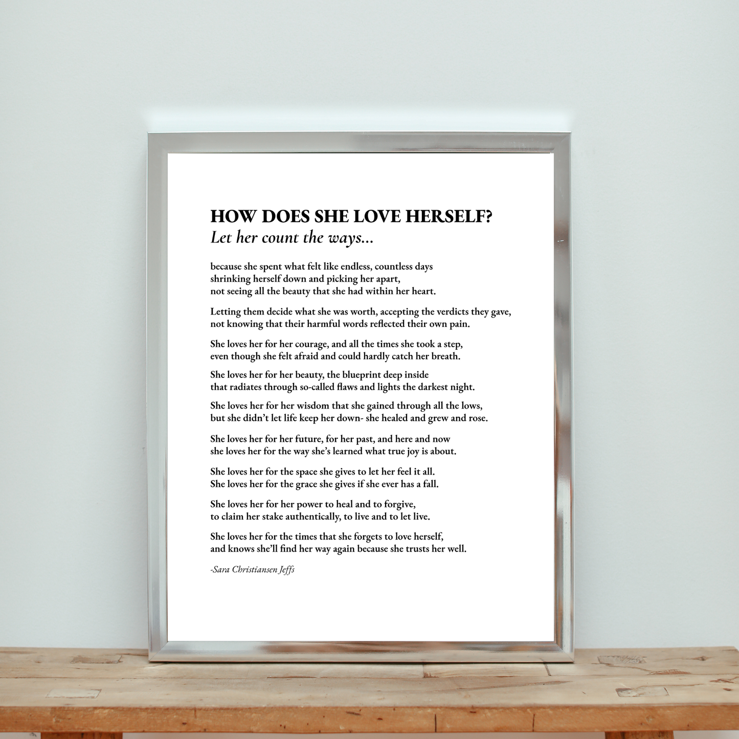 How Does She Love Herself - Print