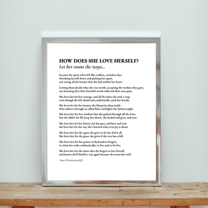 How Does She Love Herself - Print