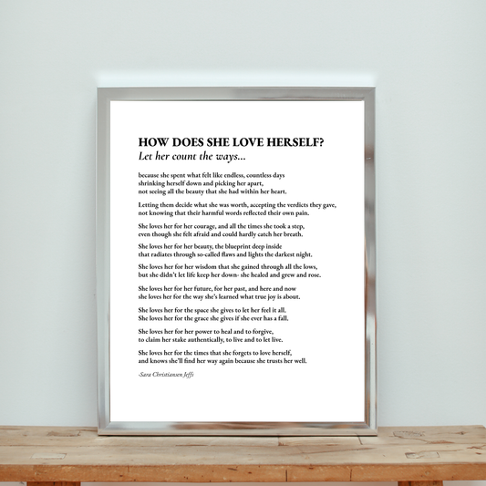 How Does She Love Herself - Print