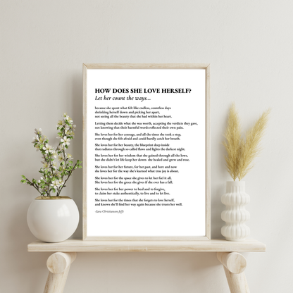 How Does She Love Herself - Print