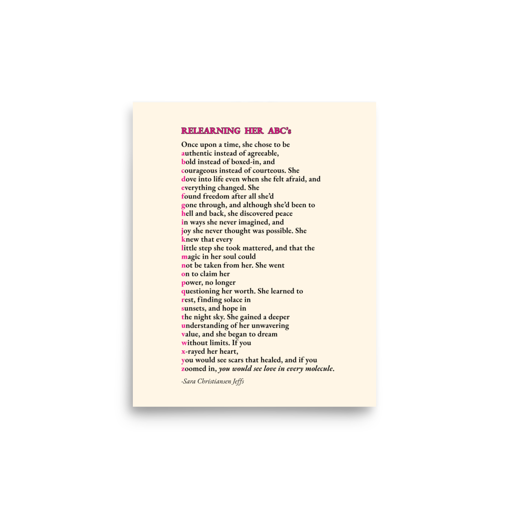 Relearning Her ABC's - Print