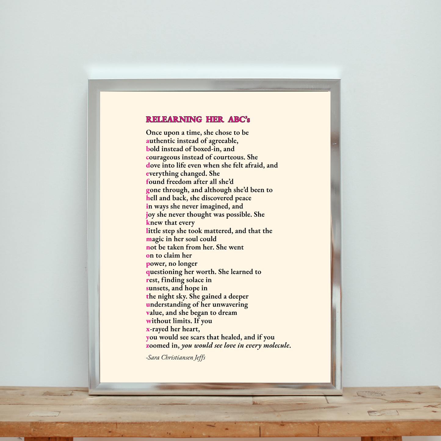 Relearning Her ABC's - Print