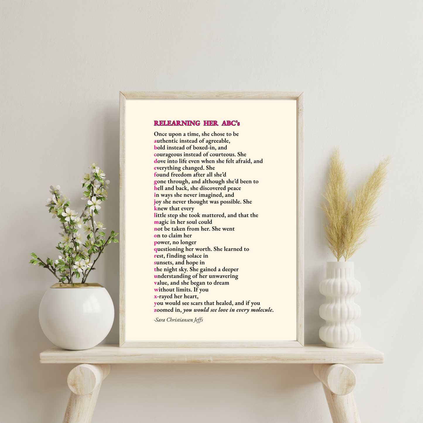 Relearning Her ABC's - Print