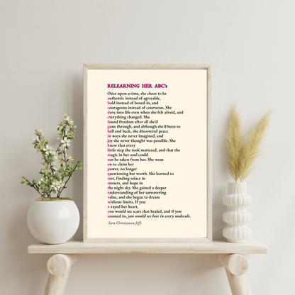 Relearning Her ABC's - Print