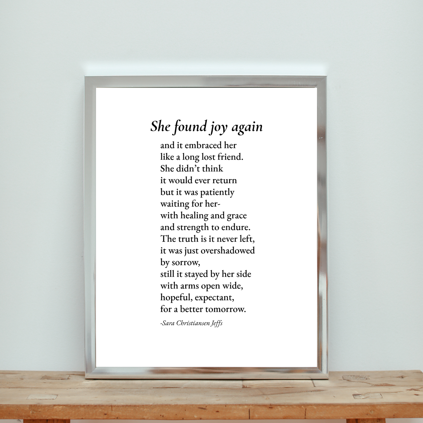 She Found Joy - Print (black and white)