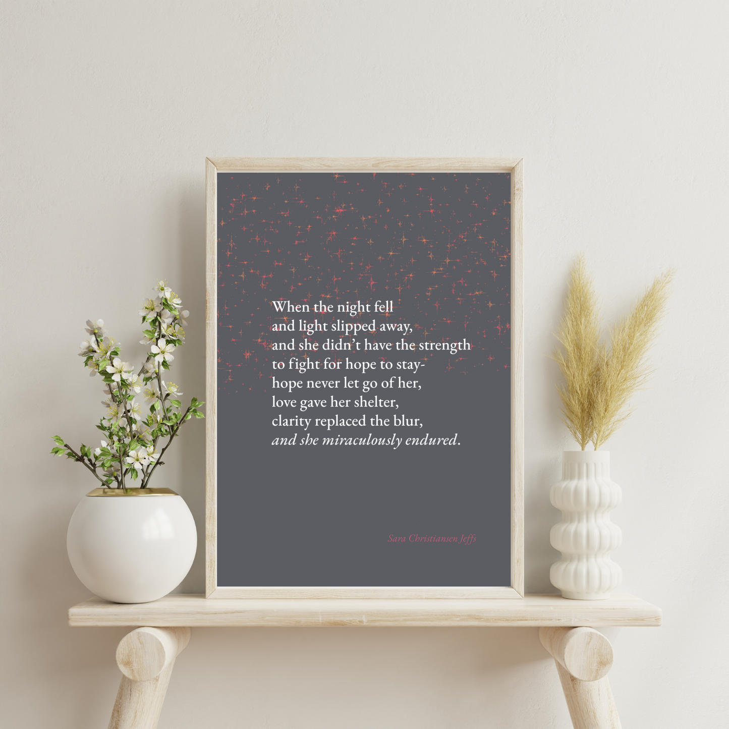 She Miraculously Endured - Print